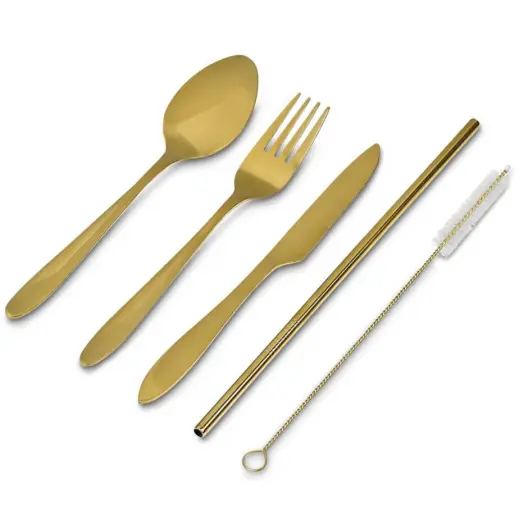 Serendipio Golden Cutlery Set Set